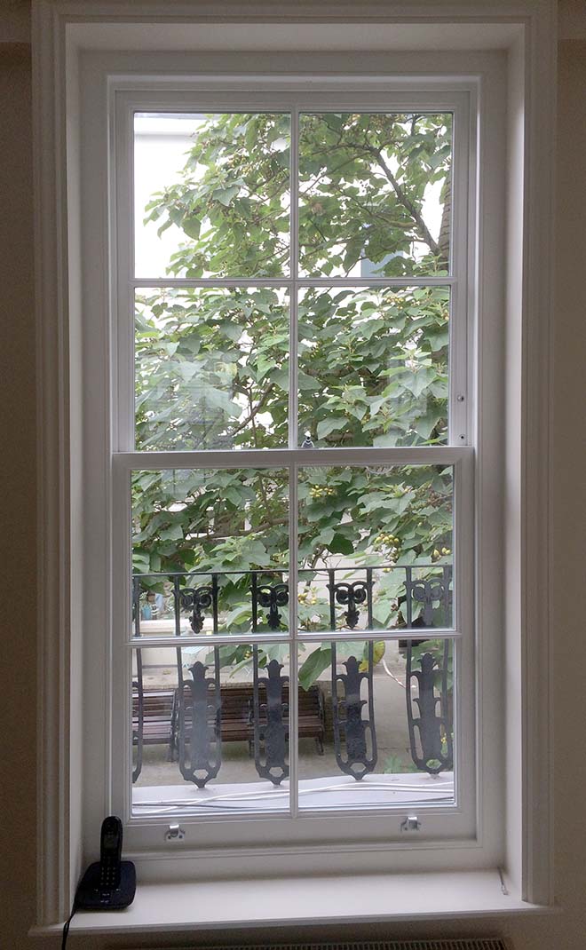 Hardwood sash window, NW3