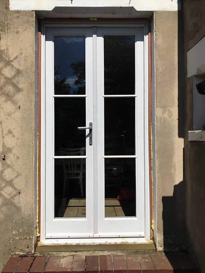 French doors with flush bolts for security, London NW10