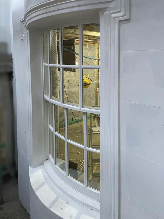 curved window, double glazed units